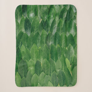 Red plant leaves sherpa blanket