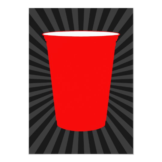 red plastic cup card