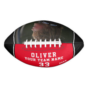 Red Player Name Number Team Photo Football American Football