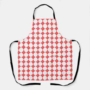 Red Playing Card Symbol Diamond Shape Lino Cut Apron
