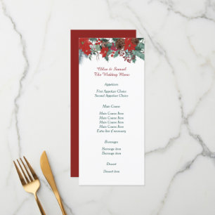 Red Poinsettia Border Bouquet Menu