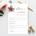 Red Poinsettia Christmas Bridal Advice & Wises<br><div class="desc">Elegant Dusty Blue Winter Foliage Advice Card.
Personalise with the bride to be's name and date of shower. 
For further customisation,  please click the "customise further" link. If you need help,  contact me please.</div>