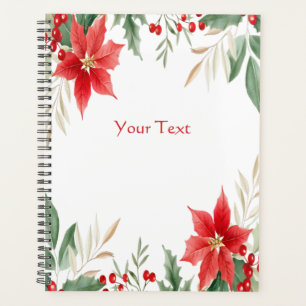 Red Poinsettia Christmas Holiday Planner