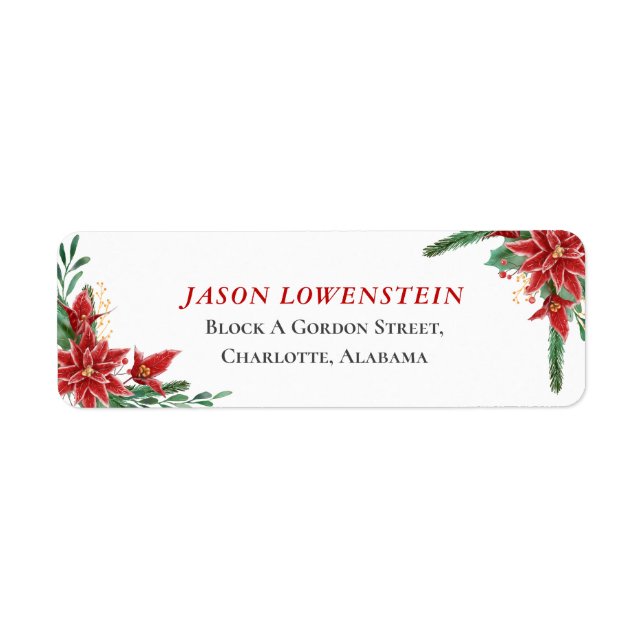 Red Poinsettia Christmas | Wedding (Front)