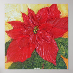 Red Poinsettia Fine Art Poster
