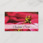 Red Poinsettia Flower Business Card<br><div class="desc">Red Poinsettia Flower. Please Select Customise. Remove or change Information prior to purchase. Design is available on other products.</div>