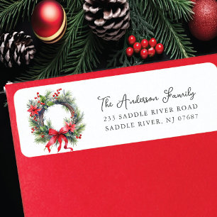 Red Poinsettia Flower Wreath