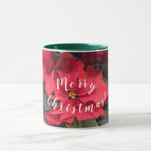 Red Poinsettia Mug