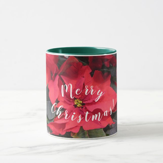Red Poinsettia Mug (Center)