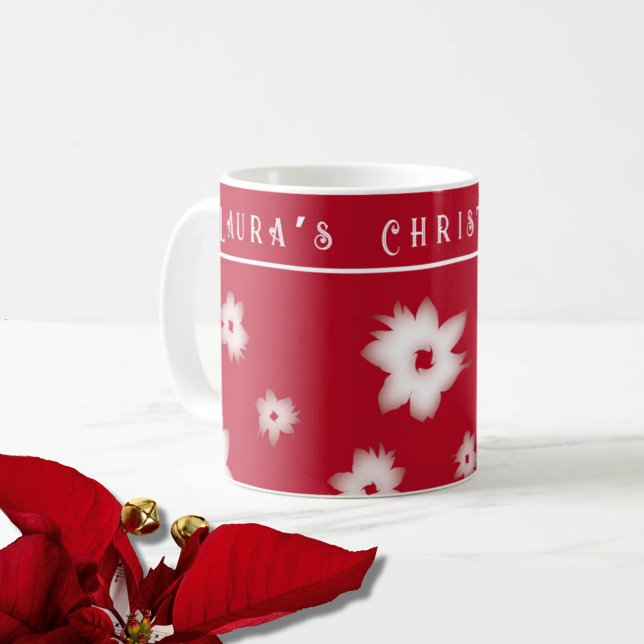 Red Poinsettia Pattern Mug (Creator Uploaded)