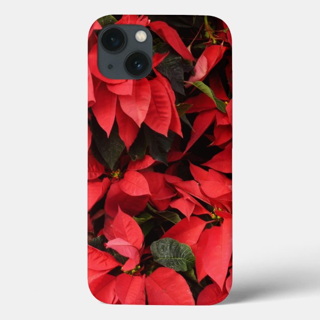 Red Poinsettias II Christmas Holiday Floral Case-Mate iPhone Case (Back)