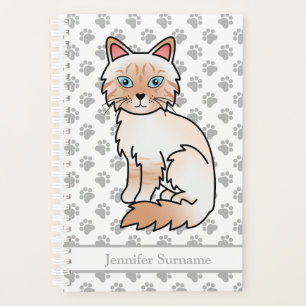 Red Point Tabby Birman/Ragdoll And Paws & Text Planner
