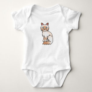 Red Point Tabby Birman / Ragdoll Cat Baby Bodysuit