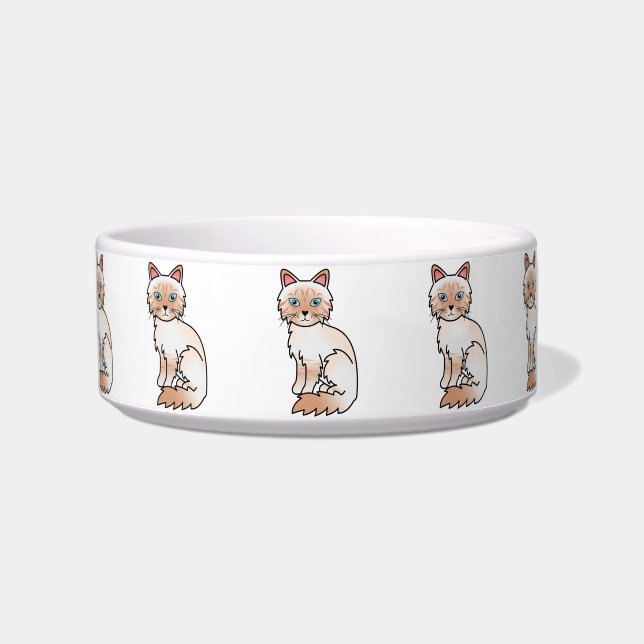 Red Point Tabby Birman / Ragdoll Cat Bowl (Front)