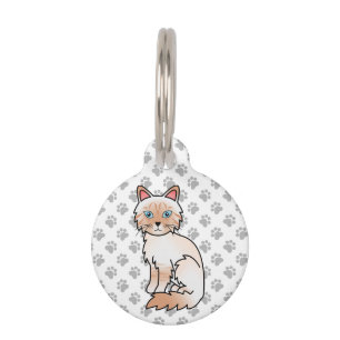 Red Point Tabby Birman / Ragdoll Cat & Pet's Info Pet Tag