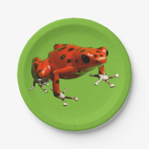 Red Poison Dart Frog Paper Plate