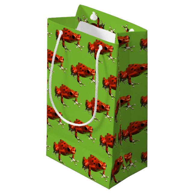 Red Poison Dart Frog Small Gift Bag (Front Angled)