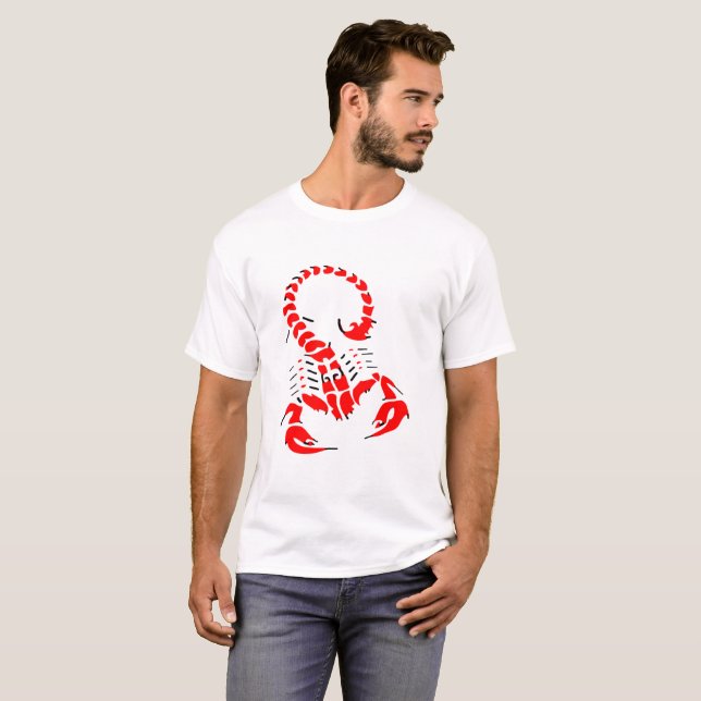 Red poisonous scorpion very venomous insect T-Shirt (Front Full)