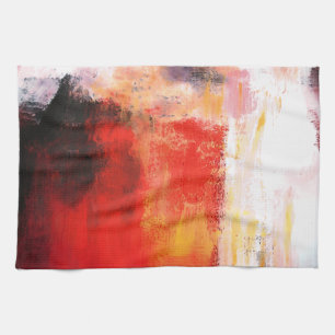 Red Polar - Abstract Art Tea Towel