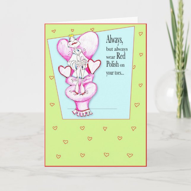 Red Polish for your "sole!" Birthday / friendship Card (Front)