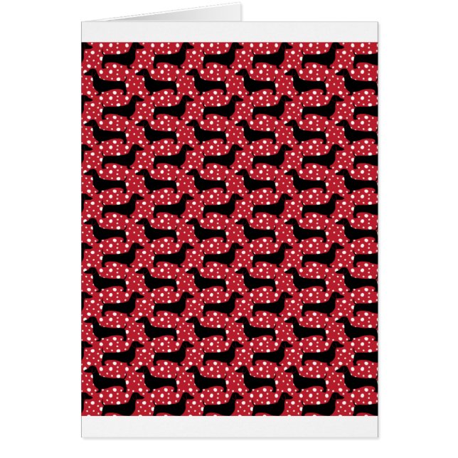 Red Polka Dachshunds (Front)