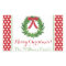 Red Polka Dot, Christmas Wreath Sticker