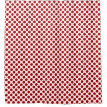 Red Polka Dots Shower Curtains Zazzle Co Uk