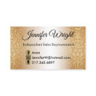 Red Polka Dot Lips & Gold - Business Card