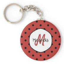 Red Polka Dot Monogram