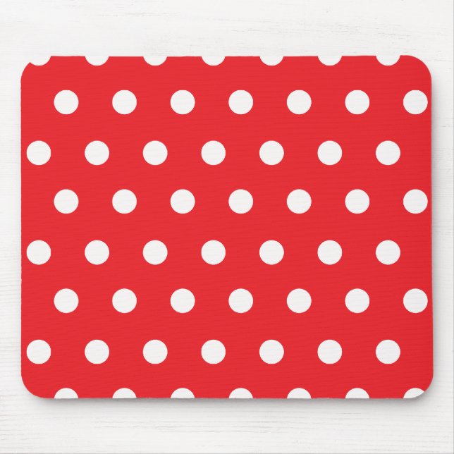 Red Polka Dot Mouse Mat (Front)