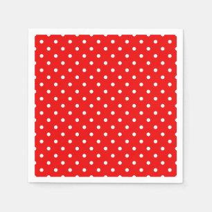 Red polka dot napkin