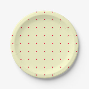 Red Polka Dot Paper Plate