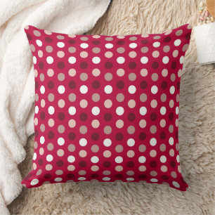 Red Polka Dot Pattern Cushion