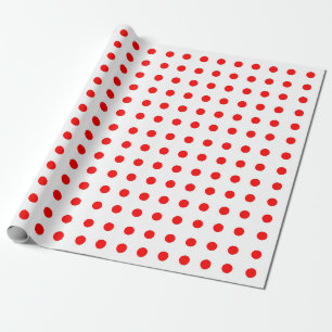 Red Polka Dot Pattern Wrapping Paper
