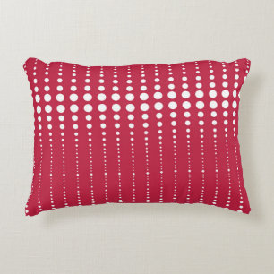 Red polka dot , polka dot, retro, retro polka dot decorative cushion
