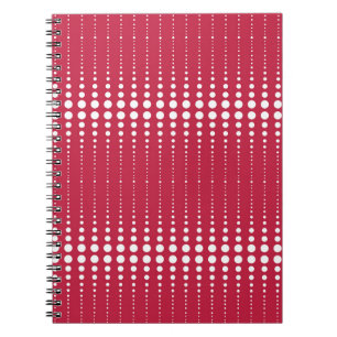 Red polka dot , polka dot, retro, retro polka dot, notebook