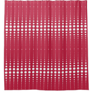 Red polka dot , polka dot, retro, retro polka dot shower curtain