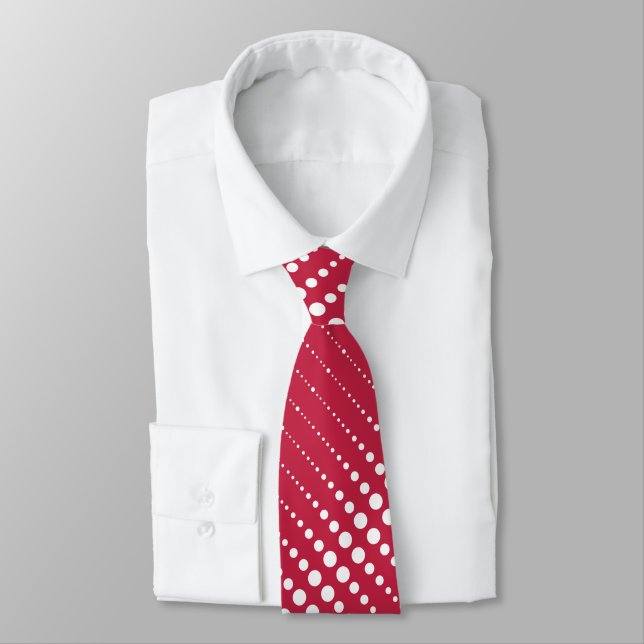 Red polka dot , polka dot, retro  tie (Tied)