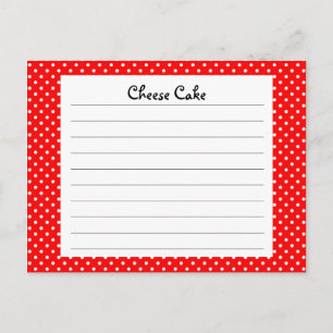 Red Polka Dot Recipe Card