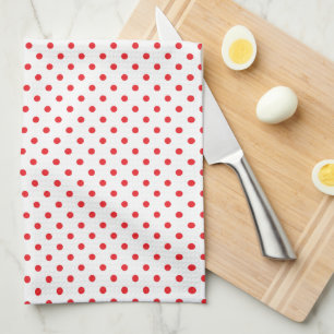 Red Polka Dot Tea Towel