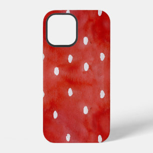 Red polka dot, watercolor seamless pattern. iPhone 12 case