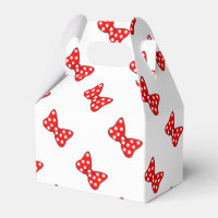 Red Polka Dots Bows on White Background