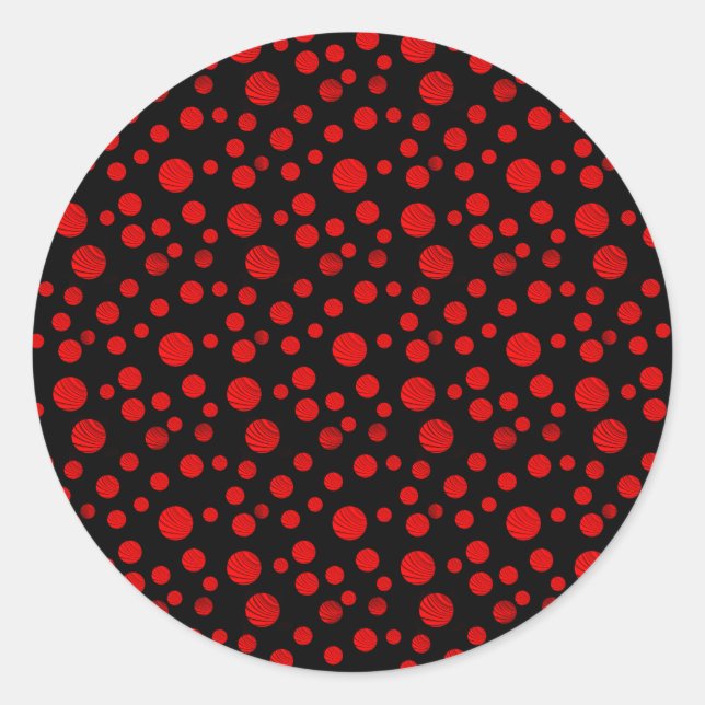 Red Polka Dots Christmas Sticker (Front)