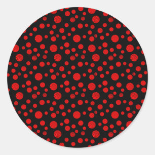 Red Polka Dots Christmas Sticker