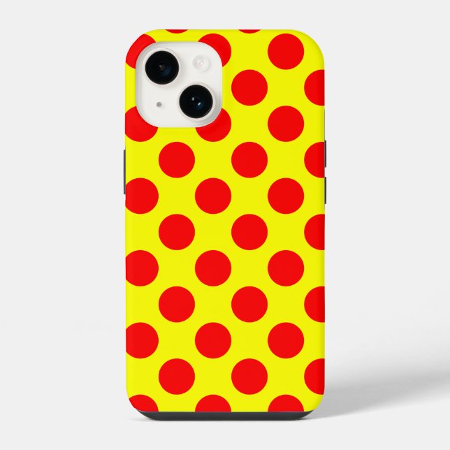 Red Polka Dots  iPhone Case (Back)