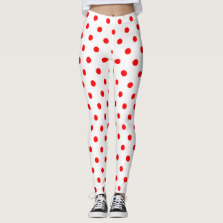 Red Polka Dots Leggings