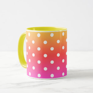 Red polka dots mug