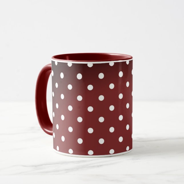 Red polka dots mug (Front Left)