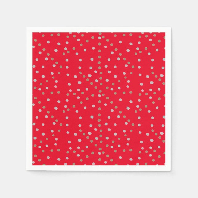 Red Polka Dots  Napkin (Front)