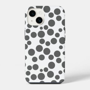 red polka dots on a white background iPhone 14 case